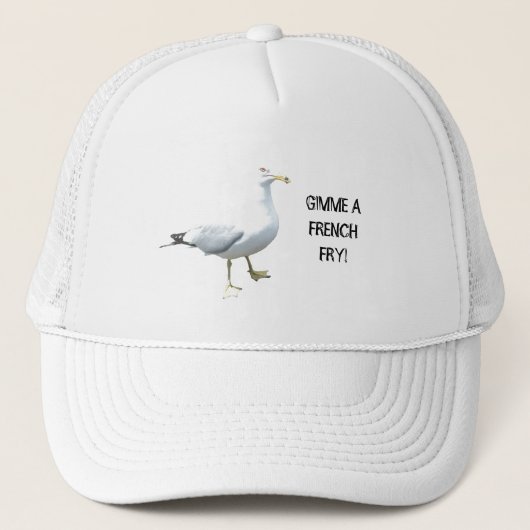 Seagull zegt Gimme een Franse Fry 2 Trucker Hat Pet (Voorkant)