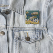 Seagulls, 1910 vierkante button 5,1 cm (In situ)