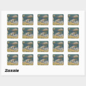 Seagulls, 1910 vierkante sticker (Vel)
