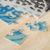 Seagulls boven het Zee  Japanse Woodblock Legpuzzel (Zijkant)