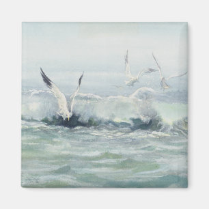 SEAGULLS EN SURF VAN SHARON SHARPE MAGNEET