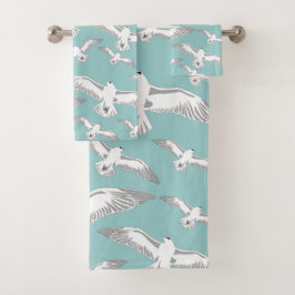 Seagulls Galore Bath Towel Set Bad Handdoek