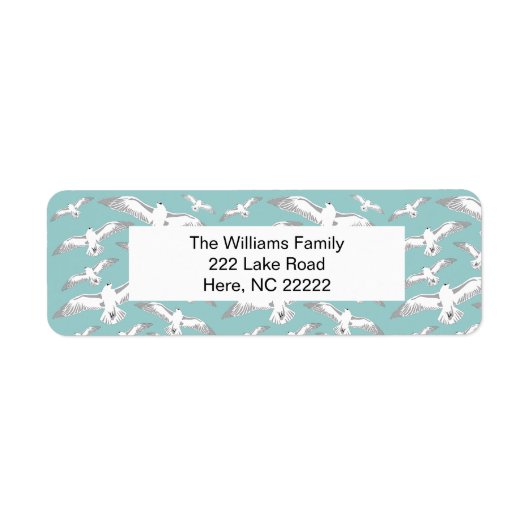 Seagulls Galore Return Address Labels (Voorkant)