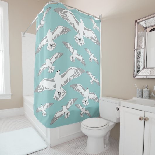 Seagulls Galore Shower Curtain Douchegordijn (In situ)