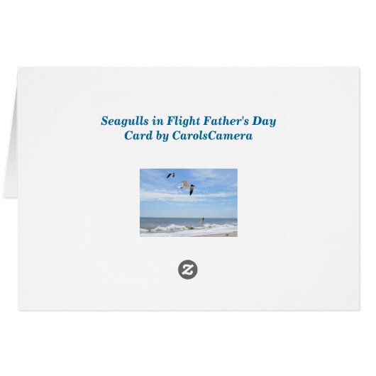 Seagulls Happy Vaderdag Kaart (Achterkant Horizontaal)