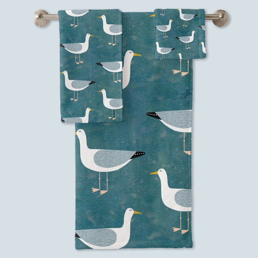 Seagulls Nautical Bad Handdoek