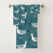 Seagulls Nautical Bad Handdoek (Insitu)