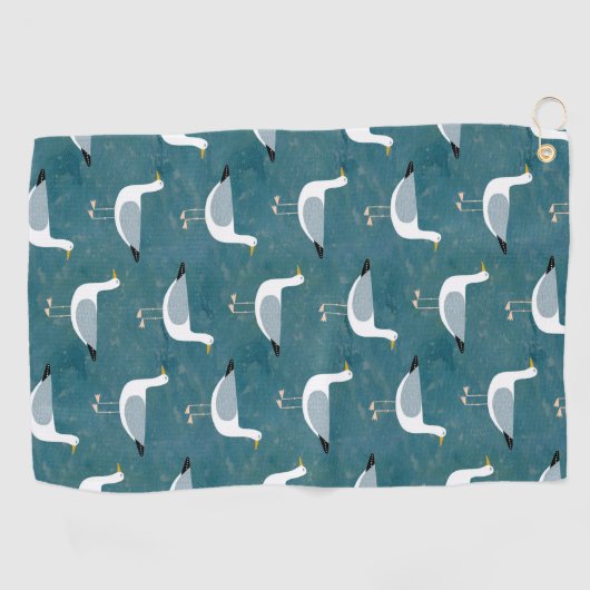 Seagulls Nautical Golfhanddoek (Horizontaal)
