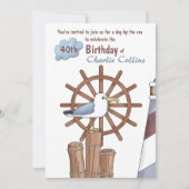 Seagull's Nautical Invitation Kaart (Voorkant)
