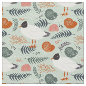 Seagulls Nautical Print Stof (Close Up)
