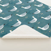 Seagulls Nautical Sherpa Deken (3/4)