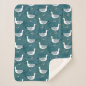 Seagulls Nautical Sherpa Deken (Voorkant)