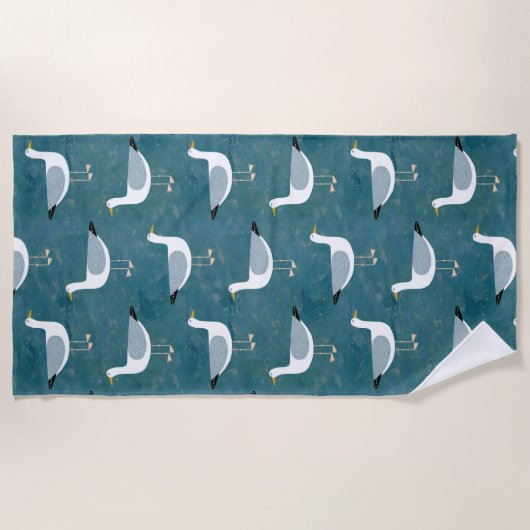 Seagulls Nautical Strandlaken (Voorkant)