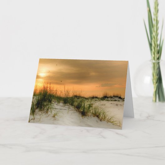 Seagulls op Sunrise Kaart (Voorkant)