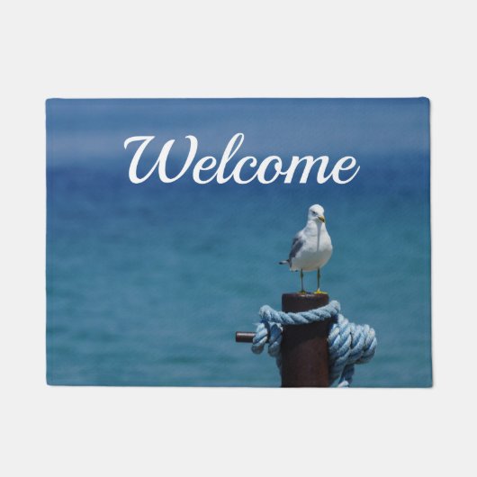 Seagulls Paradise bij Mackinac Welcome Doormat Deurmat (Voorkant)