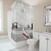 Seagulls selfies douchegordijn (In situ)