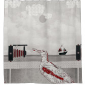 Seagulls selfies douchegordijn (Voorkant)