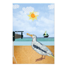 Seagulls selfies foto afdruk