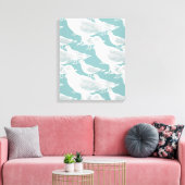 Seagulls U kiest achtergrondkleur Canvas Afdruk (Insitu (Woonkamer))