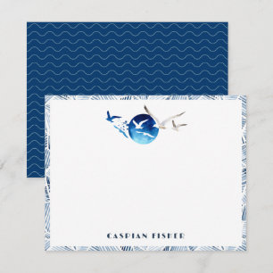 Seagulls Waterverf briefpapier Note Kaart Notitiekaartje