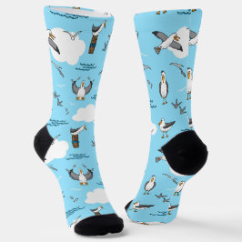 Seagulls Zee Birds Seaside Beach Theme Sokken