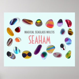Seaham Zee Glass Multis Poster