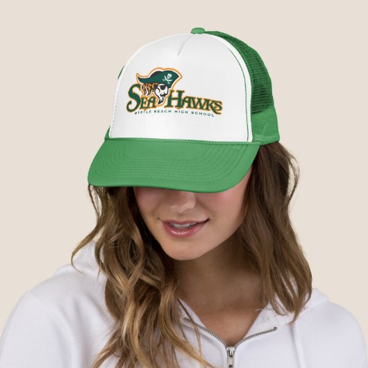 Seahawk Trucker Hat Pet (In situ)