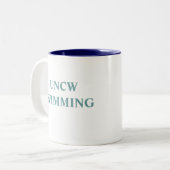 Seahawk, UNCW SWIMMING Tweekleurige Koffiemok (Voorkant links)