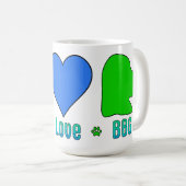 Seahawks Blauw Groen Vrede Liefde BBG Mok (Voorkant rechts)