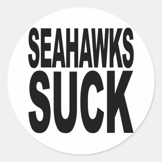 Seahawks zuigen ronde sticker (Voorkant)