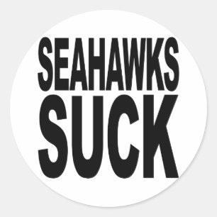 Seahawks zuigen ronde sticker