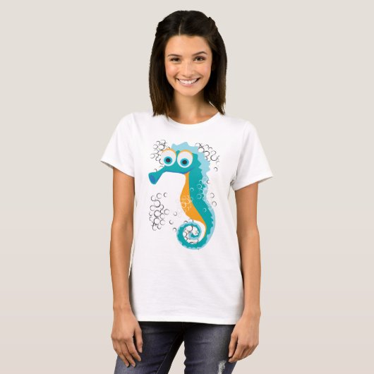 Seahorebubbels T-shirt (Voorkant volledig)