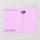 SEAHOREN IN LOVE, BLUE PINK NACRE, Valentijnsdag Feestdagenkaart (Achterkant)