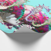 SEAHOREN IN LOVE, PINK BLAUWGROEN BLAUWE MOEDER VA CADEAUPAPIER (Hoek)