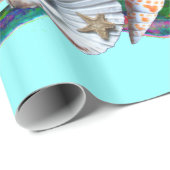 SEAHOREN IN LOVE, PINK BLAUWGROEN BLAUWE MOEDER VA CADEAUPAPIER (Rol Hoek)