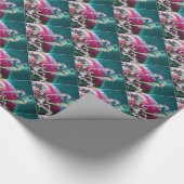 SEAHOREN IN LOVE, PINK BLAUWGROEN BLAUWE MOEDER VA CADEAUPAPIER (Hoek)