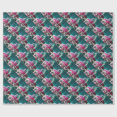 SEAHOREN IN LOVE, PINK BLAUWGROEN BLAUWE MOEDER VA CADEAUPAPIER (Vlak)