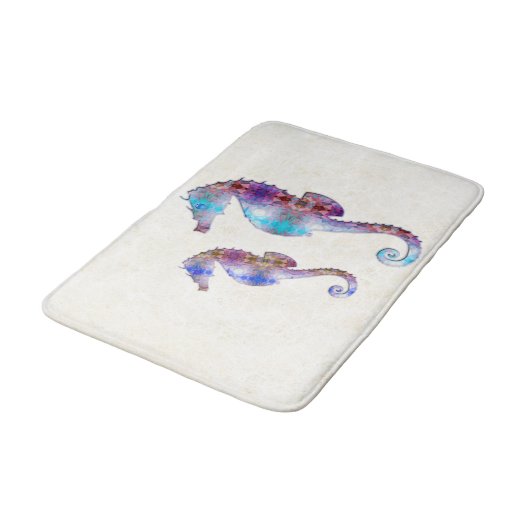 SEAHORSE 1 DUO BABY BLUE EN PINK MOSAIC BADMAT (Gekanteld)