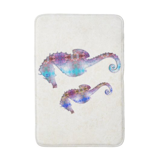 SEAHORSE 1 DUO BABY BLUE EN PINK MOSAIC BADMAT (Voorkant Verticaal)