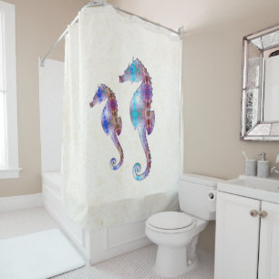 SEAHORSE 1 DUO BABY BLUE EN PINK MOSAIC DOUCHEGORDIJN