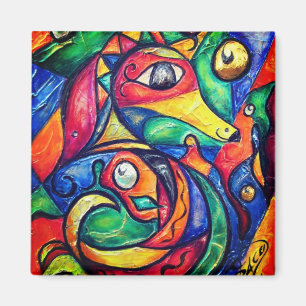 Seahorse Abstraction Magneet