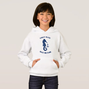 Seahorse Anchor First Mate Boat of Name White