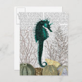 SeaHorse and Zee Urchins 2 Briefkaart (Voorkant / Achterkant)