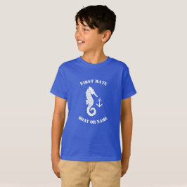 Seahorse Anker First Mate Boot of Naam Blauw T-shirt