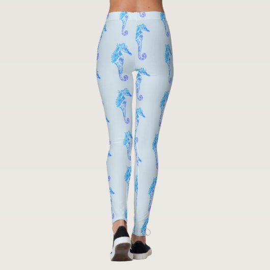 Seahorse art Aangepaste Leggings (Achterkant)
