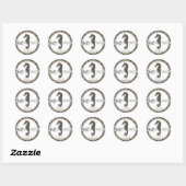 Seahorse Baby Boy Square Ronde Sticker (Vel)