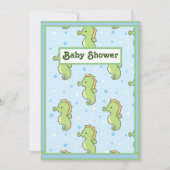 Seahorse Baby shower Kaart (Voorkant)