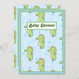 Seahorse Baby shower Kaart