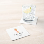 Seahorse Baby shower servet Kartonnen Onderzetters (Insitu)