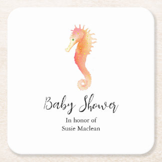 Seahorse Baby shower servet Kartonnen Onderzetters